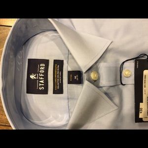 Mens dress shirt by Stafford sz 16/34-35 NWT blue